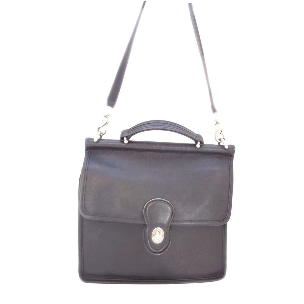 Vintage Coach Willis Bag Black Excellent Vintage Leather Crossbody Handbag